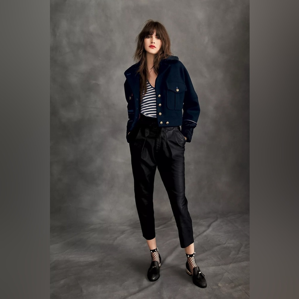 Free People Nightfall Cropped Leather Pants
